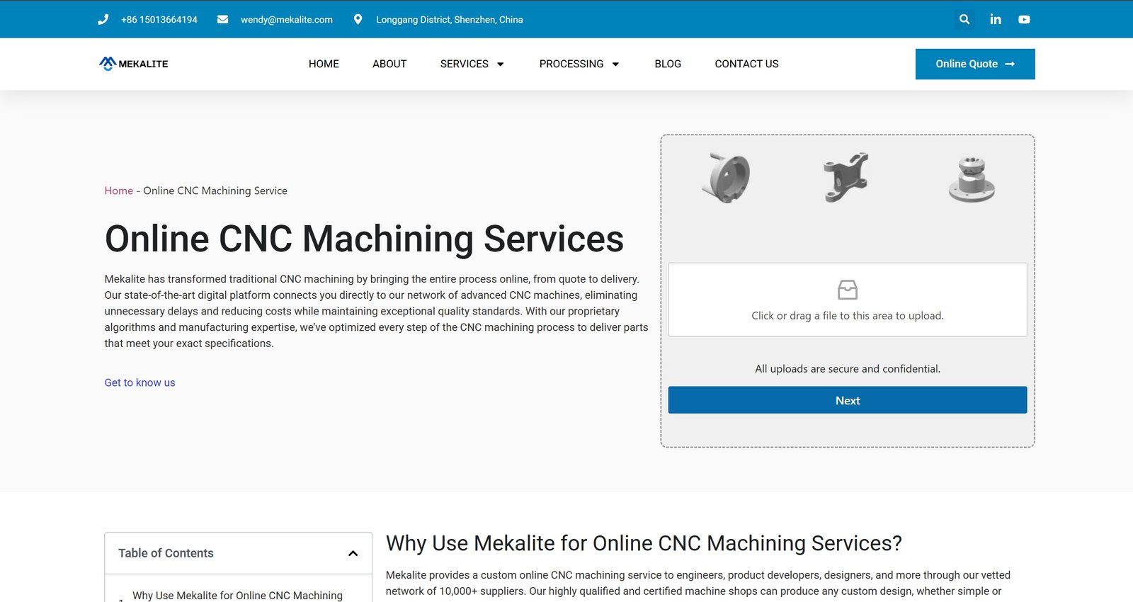 Mekalite’s Online CNC Machining Services: Quality and Precision